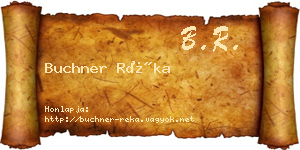 Buchner Réka névjegykártya